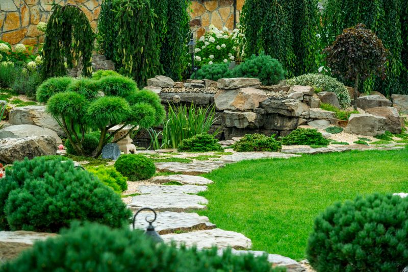Stone Pathway and Garden Beds