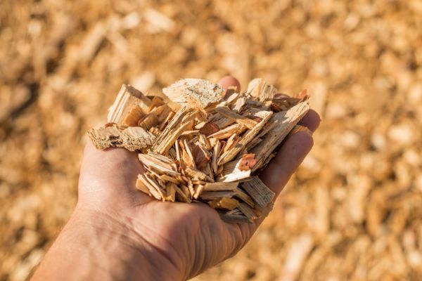 Wood Chips Spreading in Bend